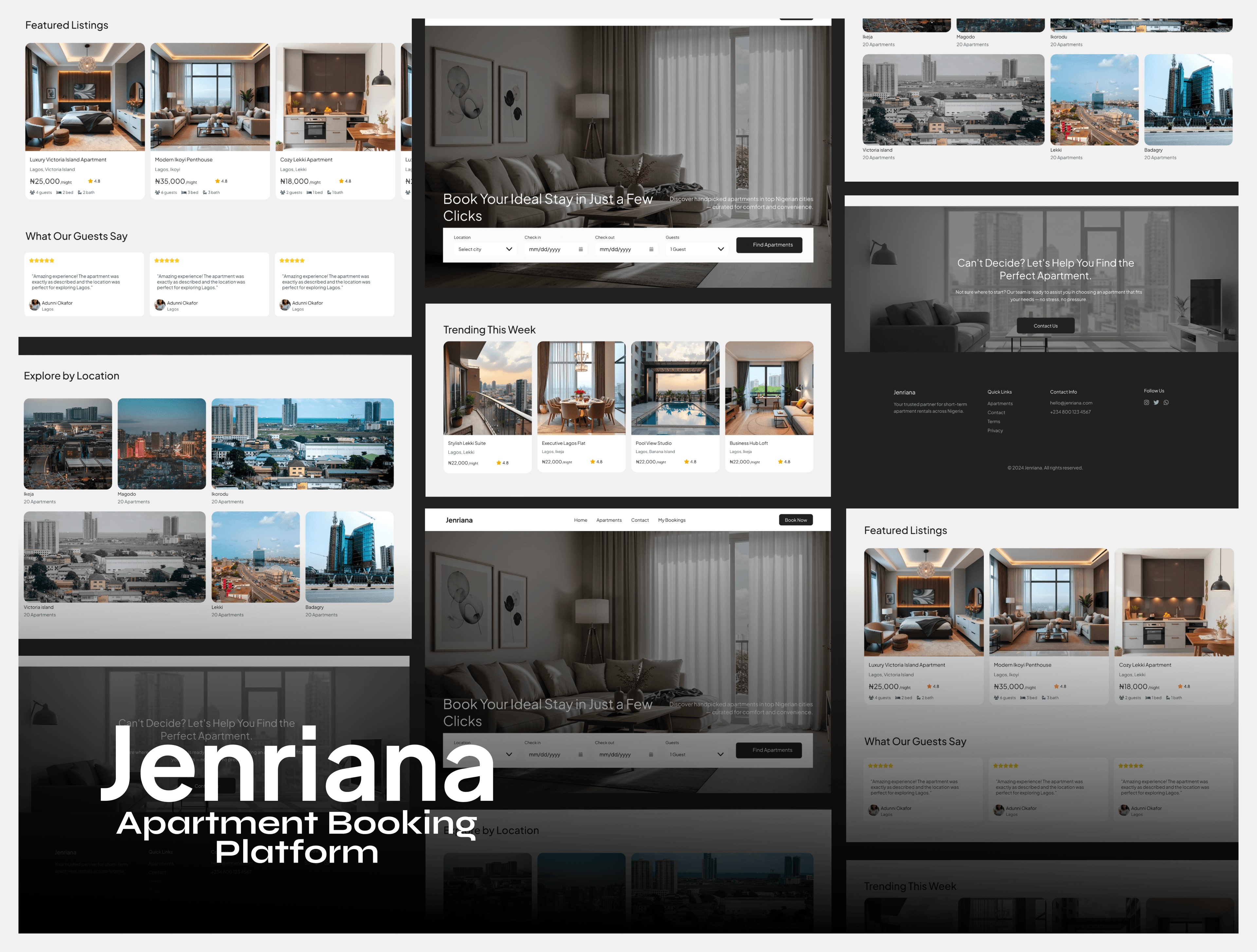 Jenriana - Apartment booking website